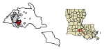 St. Martin Parish Louisiana Incorporated and Unincorporated areas Broussard Highlighted